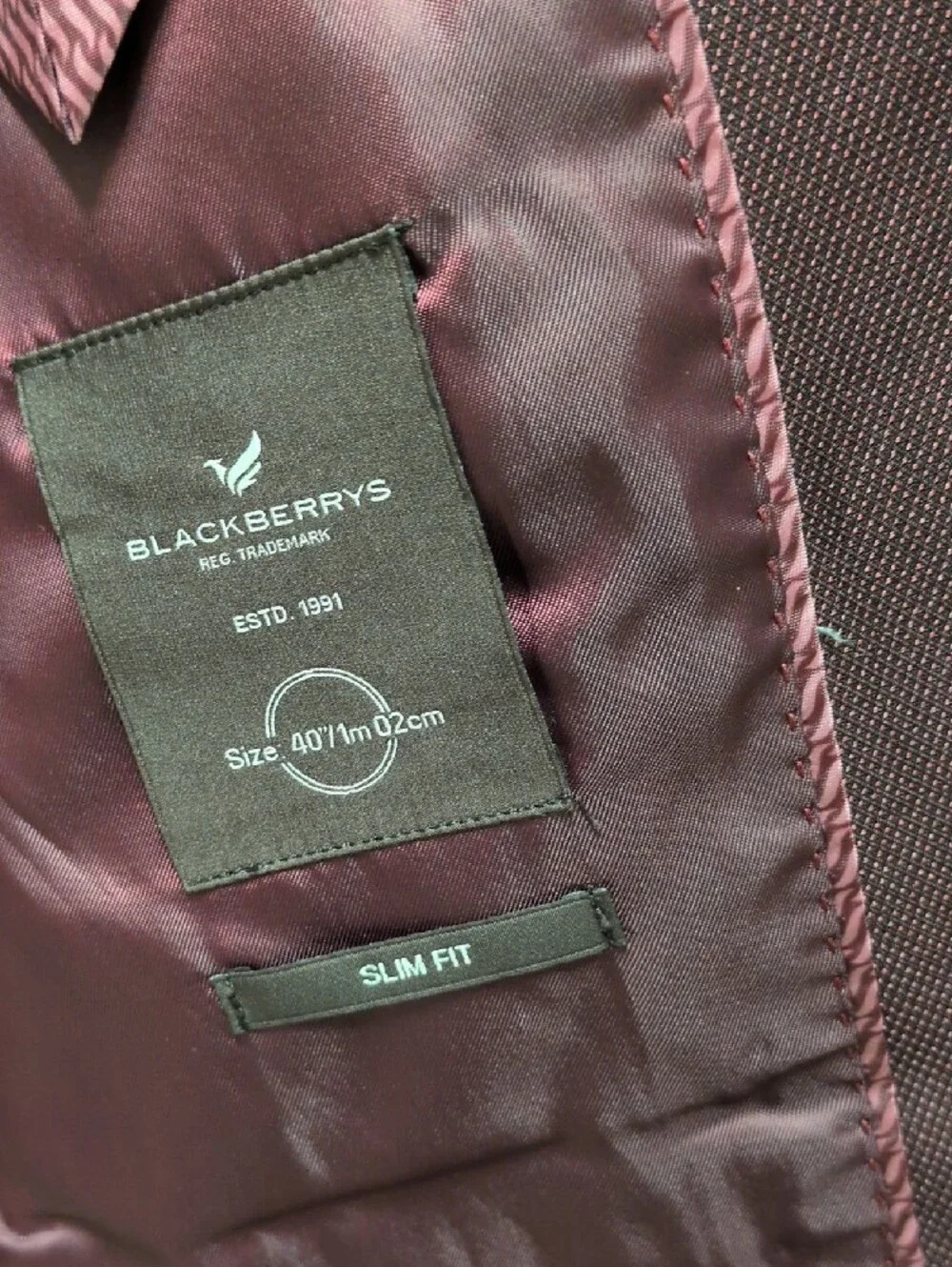 Men's Classic Dark Maroon Suit